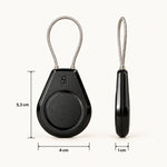 Maße des AirTag-Halters: 5,3 cm hoch, 4 cm breit und 1 cm dick